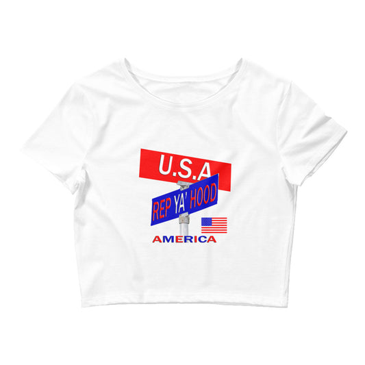 U.S.A. Rep Ya Hood Baby tee