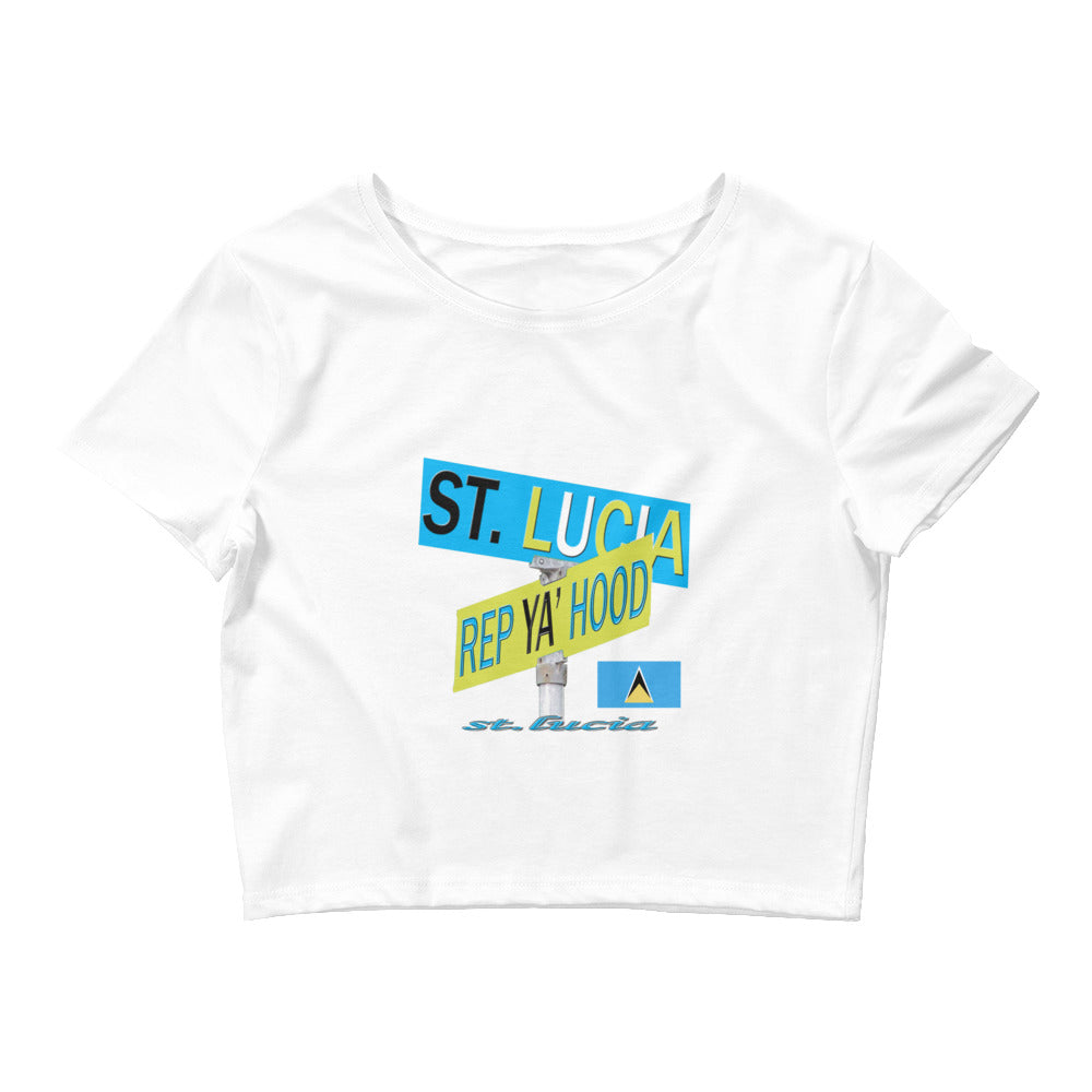 St. Lucia Rep Ya Hood Baby Tee